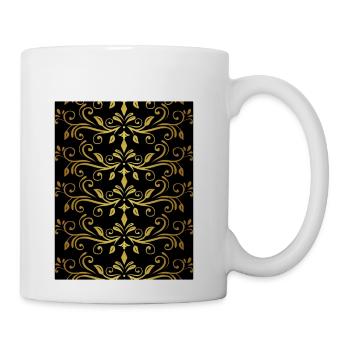 golden diamonds - Coffee/Tea Mug - white - Right