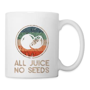All Juice No Seeds Funny Vintage Vasectomy - Coffee/Tea Mug - white - Right