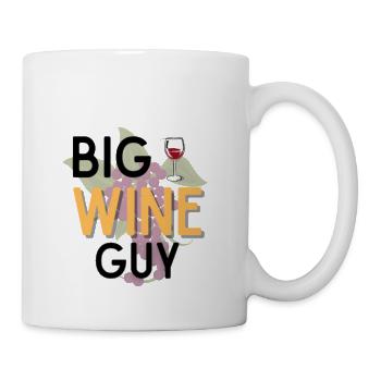 Big wine guy Wine lover Wine opener Wine - Coffee/Tea Mug - white - Right