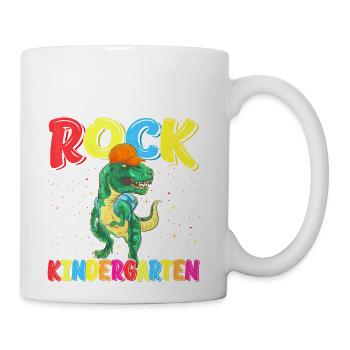 Ready To Rock Kindergarten Dinosaur Back To School - Coffee/Tea Mug - white - Right