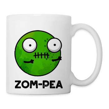 Zom Pea Cute Halloween Zombie Pea - Coffee/Tea Mug - white - Right