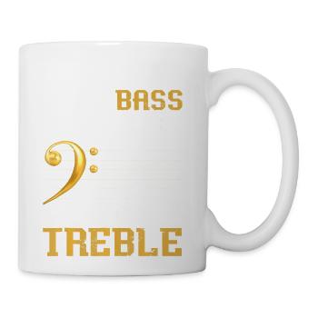 Bass Clef Funny Bass Player Bass Guitar - Coffee/Tea Mug - white - Right