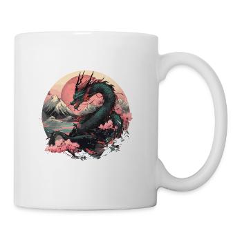 Fantasy Chinese Dragon Cool Anime Arts Dragon Fun - Coffee/Tea Mug - white - Right