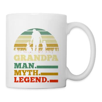 Grandpa Man Myth Legend Father s Day S - Coffee/Tea Mug - white - Right