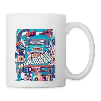 love music - Coffee/Tea Mug - white - Right