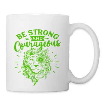 Green And Navy Be Strong - Coffee/Tea Mug - white - Right