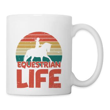 Equestrian Life Horseback Riding Girl - Coffee/Tea Mug - white - Right