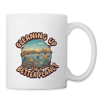 CLEANING UP FOR A BETTER PLANET - Coffee/Tea Mug - white - Right