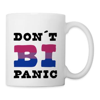 Don t BI Panic Bisexual LGBT Pride Bi Flag - Coffee/Tea Mug - white - Right