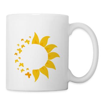 Golden Mandala Sunflower - Coffee/Tea Mug - white - Right