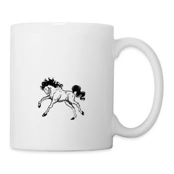 This Girl Runs On Jesus And Horses Horseback Eques - Coffee/Tea Mug - white - Right