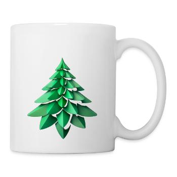 fractal green tree6 - Coffee/Tea Mug - white - Right