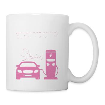 Les voitures électriques sont des véhicules électriques sexy pour les conducteurs de véhicules électriques - Tasse - blanc - Droite