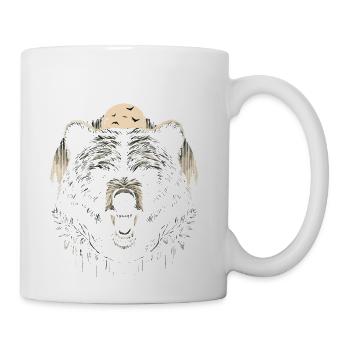 scary bear - Coffee/Tea Mug - white - Right