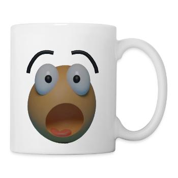 Surprised face - Coffee/Tea Mug - white - Right