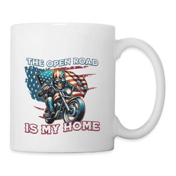 The open road is my home - Coffee/Tea Mug - white - Right