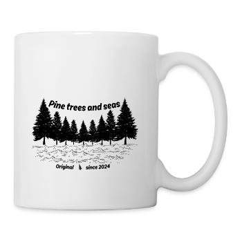 Pine trees and seas - Coffee/Tea Mug - white - Right