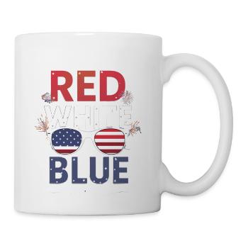 Red White And Blue Cousin Crew 4th Of July - Coffee/Tea Mug - white - Right