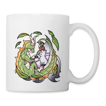 Dragon & Fox in Japanese Art - Coffee/Tea Mug - white - Right