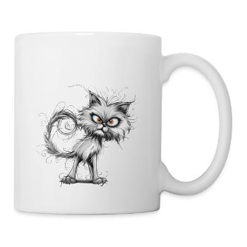 Funny Cat - Coffee/Tea Mug - white - Right