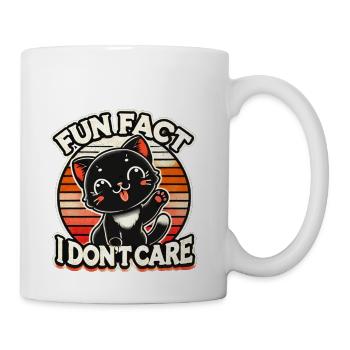 cute cat fun fact - Coffee/Tea Mug - white - Right