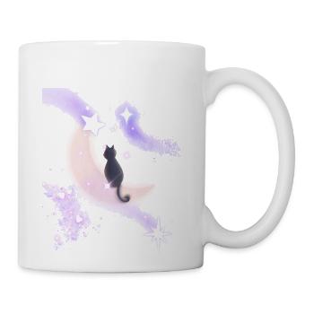 cat in blue - Coffee/Tea Mug - white - Right