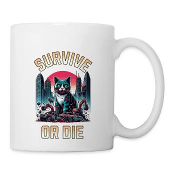 Survive or Die - Zombie Cat Apocalypse - Coffee/Tea Mug - white - Right
