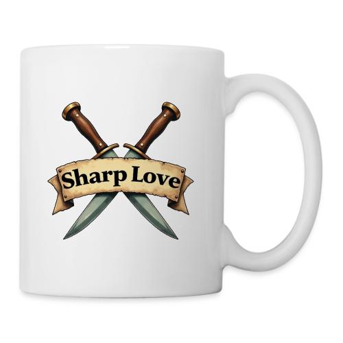 Sharp Love Crossed Knives Romantic Art - Coffee/Tea Mug
