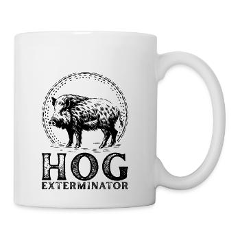 Hog Exterminator Boar Hunting Wild Hog Hunter - Coffee/Tea Mug - white - Right