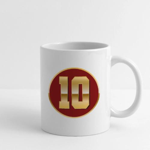 Number 10 in Gold Varsity Font - Coffee/Tea Mug