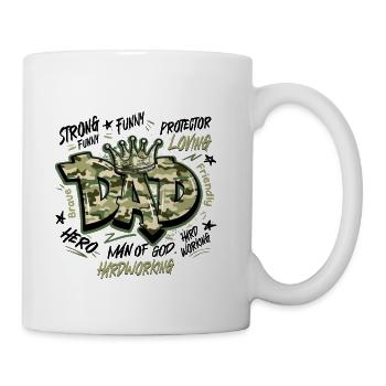 Camo Dad Design - Coffee/Tea Mug - white - Right
