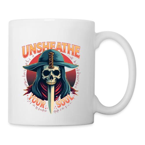 Unsheathe Your Soul Samurai Skull with Sword Art - Coffee/Tea Mug