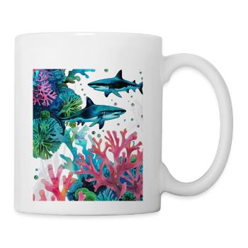 Abyssal Predators Coral Realm Guardians - Coffee/Tea Mug - white - Right
