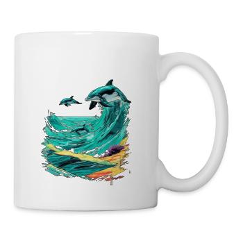 Pixel Beach CRT Dreams - Coffee/Tea Mug - white - Right