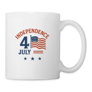 July 4th Independence Flag Celebration - Coffee/Tea Mug - white - Right