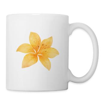 Sunset Yellow Lily Blossom Design - Coffee/Tea Mug - white - Right
