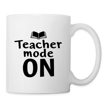 Teacher Mode On Illustration - Coffee/Tea Mug - white - Right