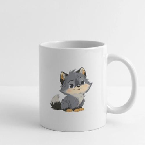 Cute Cartoon Baby Wolf with Innocent Eyes - Coffee/Tea Mug