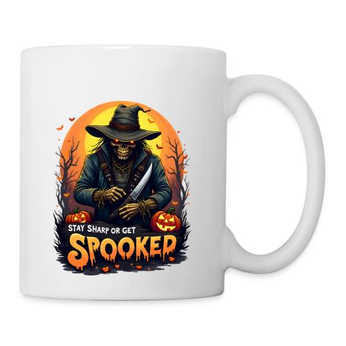 Stay Sharp or Get Spooked Halloween Knife Art - Coffee/Tea Mug