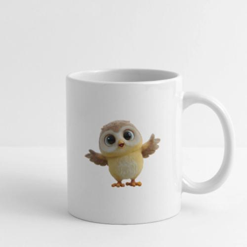 Cute Cartoon Baby Owl with Wings Open - Coffee/Tea Mug
