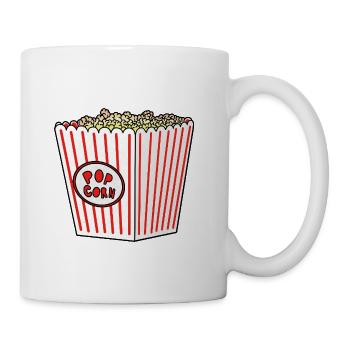 Popcorn Stripe Burst Bucket Retro - Coffee/Tea Mug - white - Right