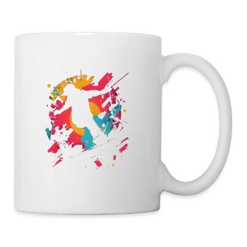 Neon Splash Dancer Silhouette - Coffee/Tea Mug - white - Right