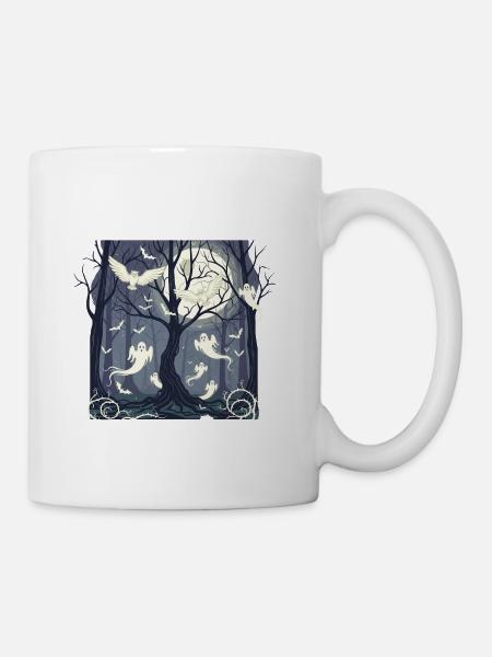 Moonlit Ghost Forest - Coffee/Tea Mug - white