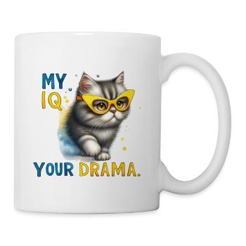 My IQ Your Drama Cat - Coffee/Tea Mug - white - Right