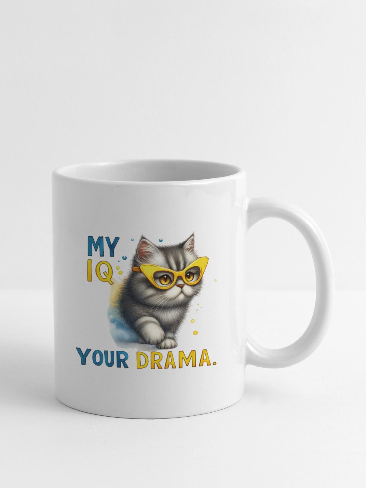 My IQ Your Drama Cat - Coffee/Tea Mug - white - Right