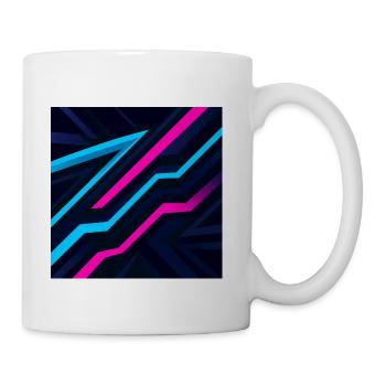 Neon Zigzag Pulse - Coffee/Tea Mug - white - Right