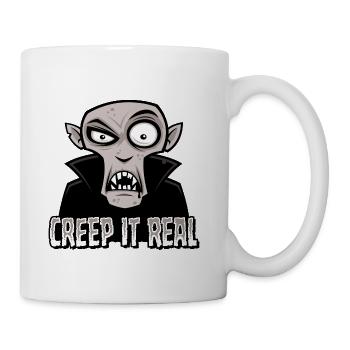 Creep It Real Classic Horror Vampire Design - Coffee/Tea Mug - white - Right