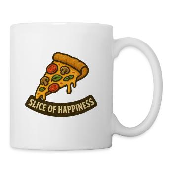 Slice of Happiness Pizza Slice - Coffee/Tea Mug - white - Right