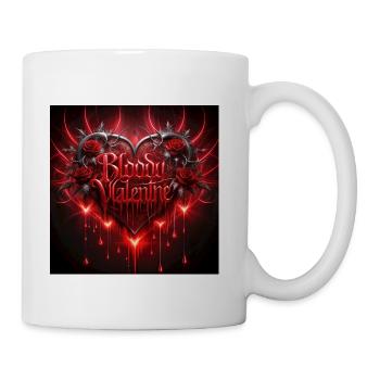 Crimson Rose Heart Drip - Coffee/Tea Mug - white - Right