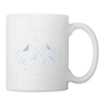 Moonlit Ice Alpine Peak - Coffee/Tea Mug - white - Right